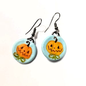 Aritos colgantes calabaza