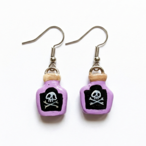 Aritos colgantes Veneno violeta